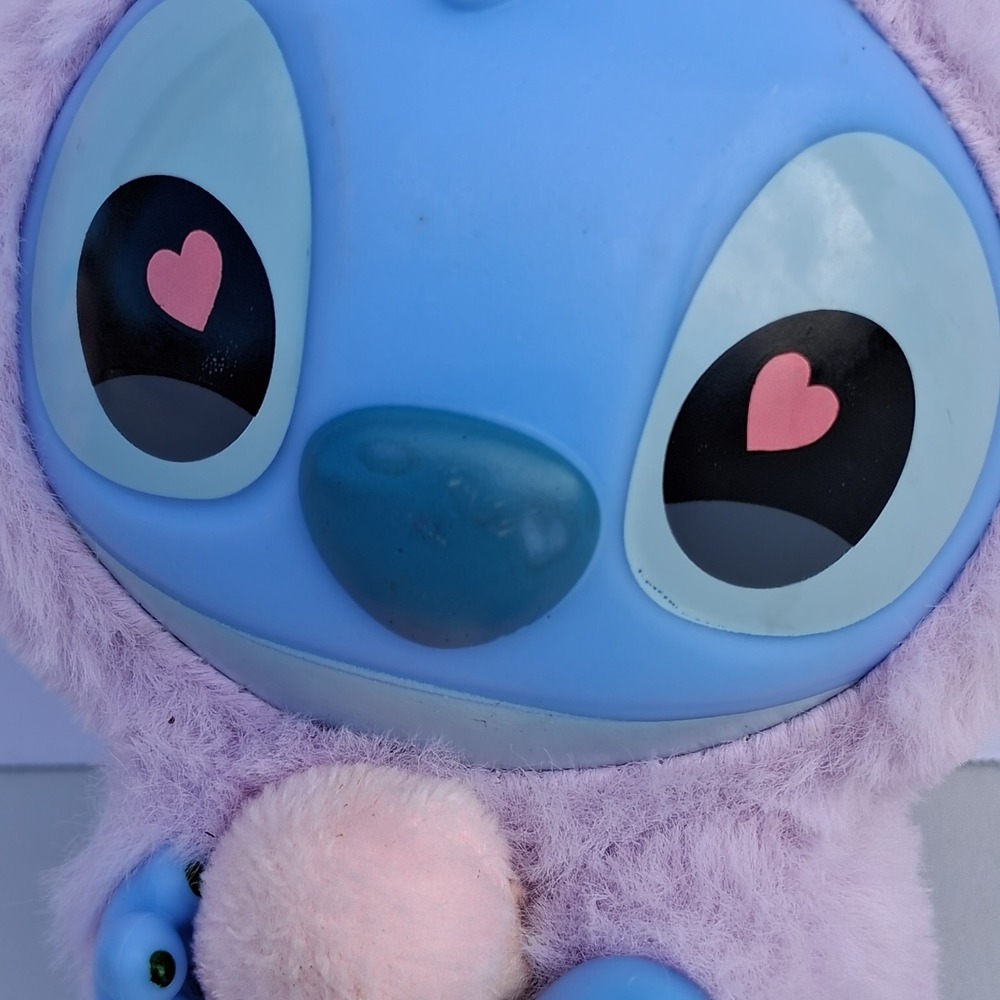 MINISO Disney Lilo & Stitch Purple Pajamas Ice Cream Plush Figure Love Eyes - Picture 2 of 5
